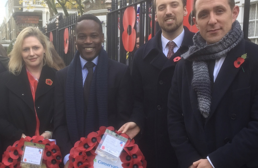 Remembrance Sunday in Chiswick as President Royal British Legion