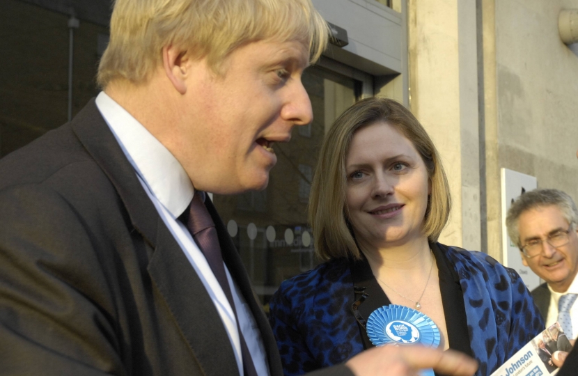 Mary Macleod MP and Boris Johnson