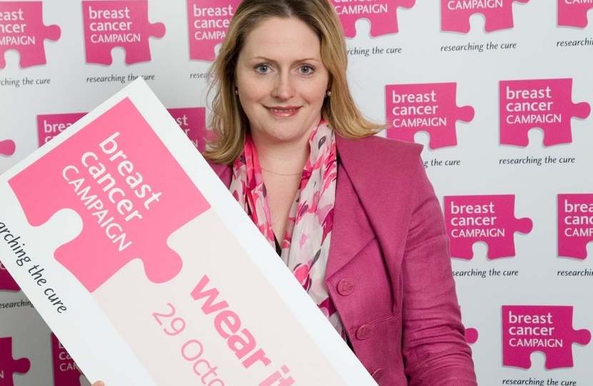 Local MP Mary Macleod raises awareness of annual Wear It Pink campaign